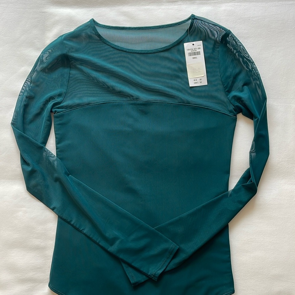 Abercrombie & Fitch Emerald Green Long Sleeve Bodysuit Small